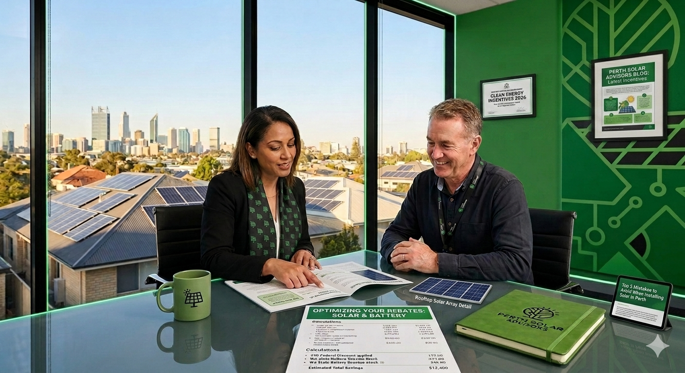 Homeowner claiming solar and battery rebates WA