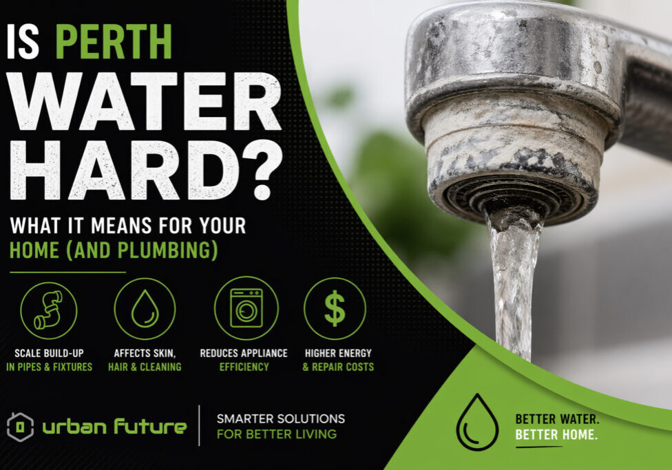 Hard water effects on Perth home plumbing with scale buildup on tap and water quality explanation