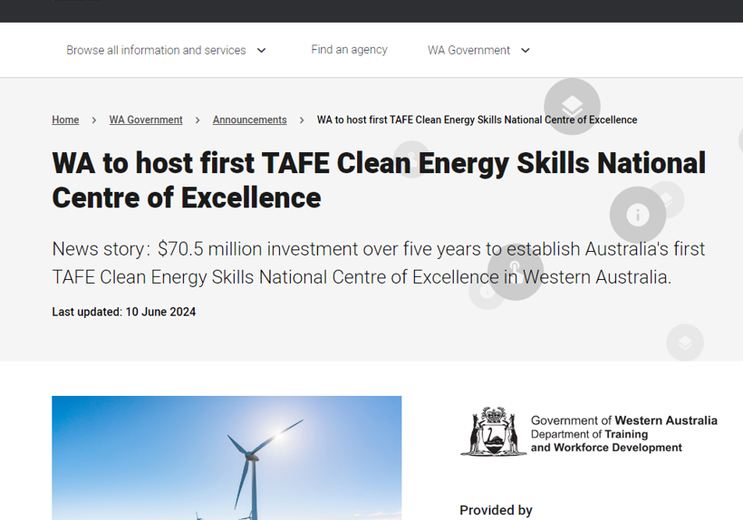 Green tech initiative WA