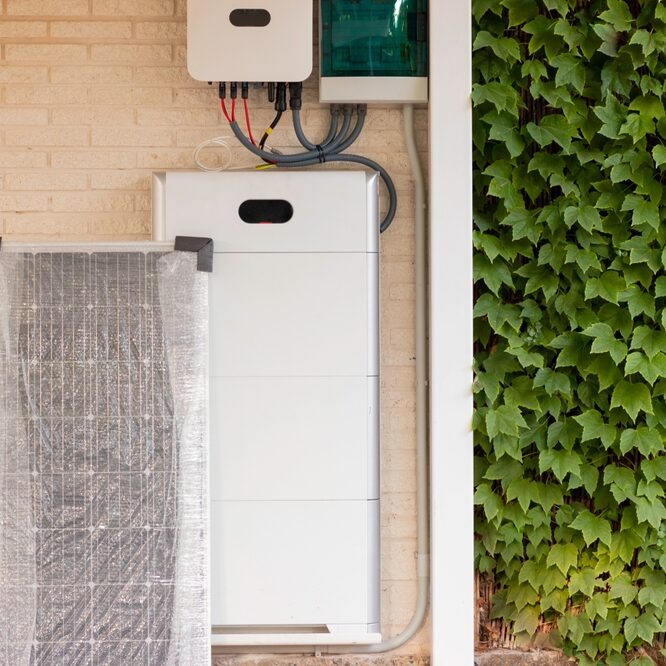 Electrical,System,For,Solar,Energy,Installation,With,Solar,Panel,,Battery