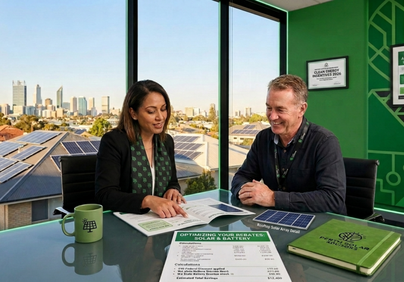 Homeowner claiming solar and battery rebates WA